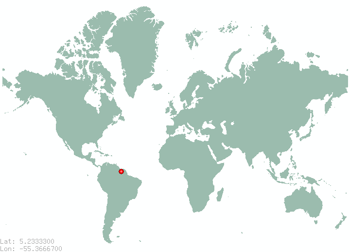 Makkakriki in world map
